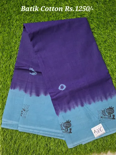 Batik Printed Cotton Saree